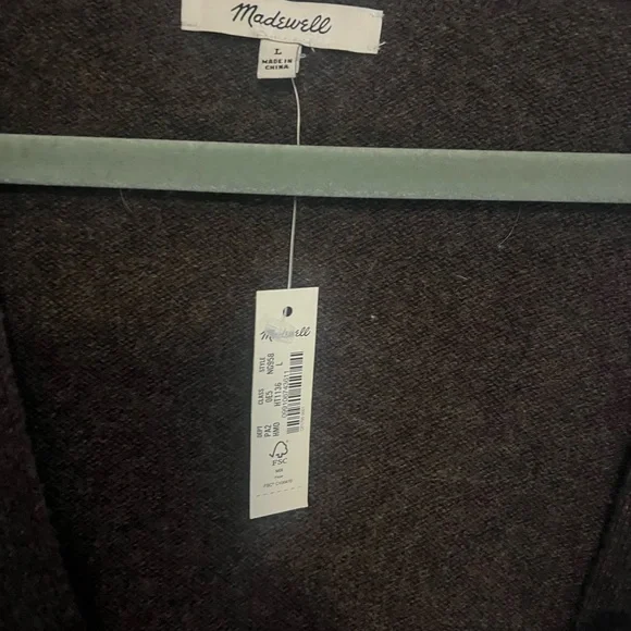 Madewell Brown Cardigan Sweater V-Neck Knit - Picture 3 of 3